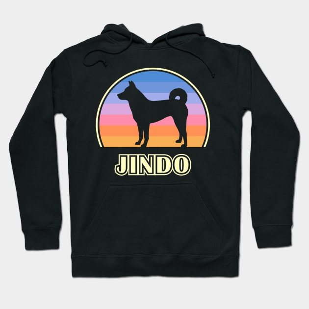 Jindo Vintage Sunset Dog Hoodie by millersye